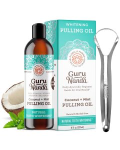 Guru nanda Pulling Oil with Coconut  mint Mouthwash Kit