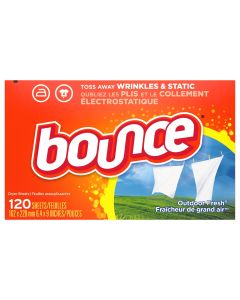 Bounce Outdoor Fresh Scented Fabric Softener Dryer Sheets, 120 Count"