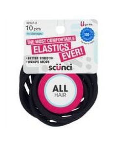 Scunci Nylon Elastics All Hairbands, 10 Ea"