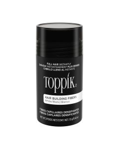 Toppik Hair Building Fibers, White, 12g | Fill In Fine or Thinning Hair | Instantly Thicker, Fuller Looking Hair | 9 Shades for Men & Women"