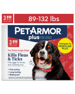 PetArmor Plus Flea & Tick Prevention for Extra Large Dogs 89-132 lbs, 3 Month Supply"