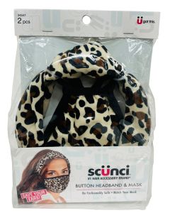 Scunci - Button Headband & Mask Set