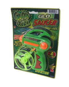 JA-RU Glow in the Dark GLO Saucer Fliers Shooting Flying Toy Age 6+