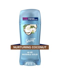 Secret Invisible Solid Antiperspirant Deodorant, Coconut Scent, 2.6 oz"