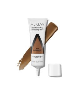 Almay Skin Perfecting Hydrating Tint, Lightweight Liquid Foundation, 160 Mahogany, 0.94 fl oz."