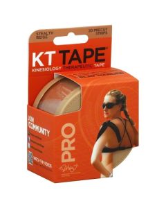 KT Tape Elastic Pro Sports Tape, Precut Strips, Stealth Beige 20 Ct."