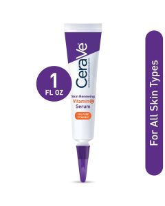 CeraVe Skin Renewing Vitamin C Face Serum, Skin-Brightening Antioxidant Serum For Dull Skin, 1 fl oz