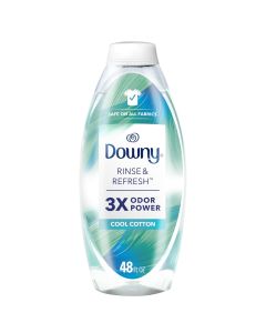 Downy Rinse & Refresh Laundry Odor Remover & Fabric Softener, Cool Cotton Scent, 48 fl oz"