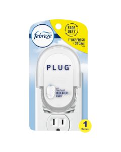 Febreze Odor-Fighting Fade Defy Plug Air Freshener Warmer Device, 1 Count, Fresh"