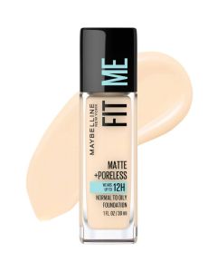 Maybelline New York Fit Me Matte + Poreless Foundation, 110 Porcelain, 1.0 fl oz"