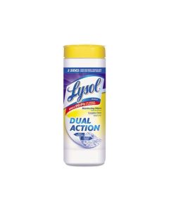 Lysol Dual Action White & Purple Disinfecting Wipes Citrus Scent, 9.8oz, 35 Count, Cloth"