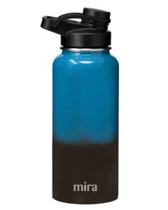 MIRA Stainless Steel Insulated Sports Water Bottle - Hydro Metal Thermos Flask Keeps Cold for 24 Hours, Hot for 12 Hours - BPA-Free Spout Lid Cap (32 oz (960 ml, 1 qt), Blue Lava"