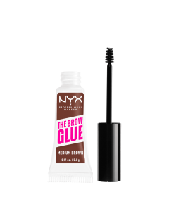 NYX Professional Makeup The Brow Glue, Extreme Hold Tinted Eyebrow Gel, Medium Brown"