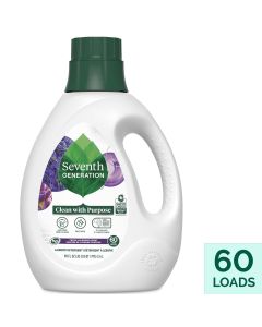 Seventh Generation Liquid Laundry Detergent Floral Lavender, 90 oz 60 Loads 1 Count"