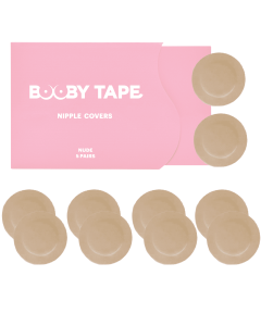 Booby Tape Nipple Covers, Polyester, Self-Adhesive Breast Petals, 5cm each, 5 Pairs"