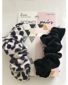 Scunci Scrunchie - Black & Animal Print