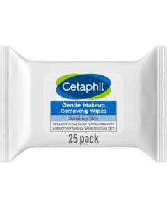 Cetaphil Gentle Makeup Removing Face Wipes Fragrance Free, 25 Pieces"