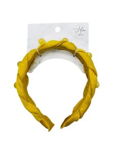 Hive  Co. Headband GOLD with Marble Beads, hair accessory, Cloth"