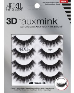 Ardell 3d Faux Mink Lashes 854, Black, 4 Pairs"