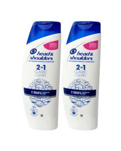 HEAD & SHOULDERS 2in1 Classic Clean 400ml.Anti-Dandruff Shampoo-Conditioner (pack 2)