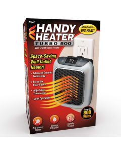 Handy Heater Turbo, Personal Electric Ceramic Space Heater, 800 Watts. New"