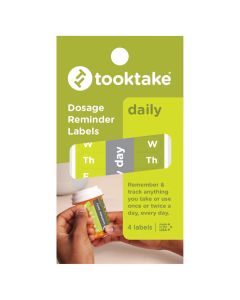 Tooktake  - tooktake Daily Medication & Vitamin Tracking Labels - Pill Organizer - 4 Labels per Pack