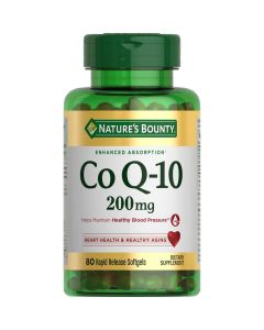 Nature's Bounty CoQ10 200 mg Rapid Release Softgels, Heart Support, 80 Ct"