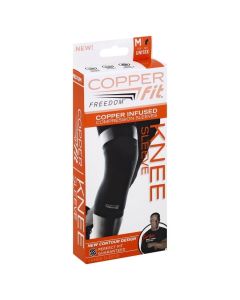 Copper Fit  Black  Compression Knee Sleeve  1 pk