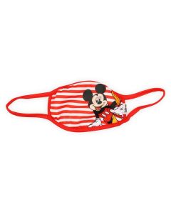 Kids Reusable Cloth Face Mask With Striped-Mickey-Print