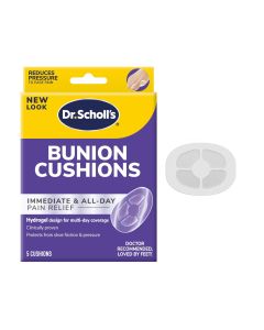 Dr. Scholl's Bunion Cushion Immediate & All-Day Pain Relief with Hydrogel Technology, 5 Count"