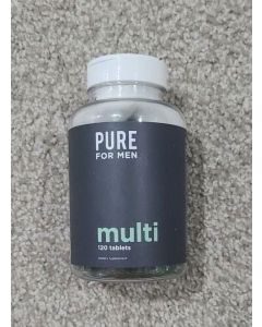 Pure for Men Multivitamin Supplement | Energy, Mood Support, Strong Bones, Antioxidants, Minerals | 42 Fruit & Vegetable Proprietary Blend | 120 Vegan Tablets"