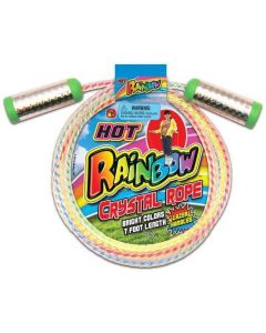 Rainbow Crystal Jump Rope Lazer Handles 7 Foot Long