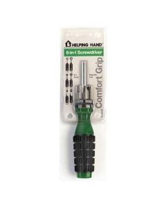 Helping Hand 6 -in-1 Multi Bit Screwdriver, Green and Black"