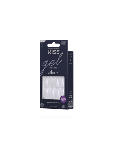 KISS Gel Fantasy Allure Press-On Nails, Medium Almond Fake Nails, Influential, Vegan Cruelty Free, 28 Nails"