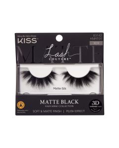 KISS Lash Couture Matte Black Faux Mink Collection Fake Eyelashes, ‘Matte Silk’ - 1 Pair"