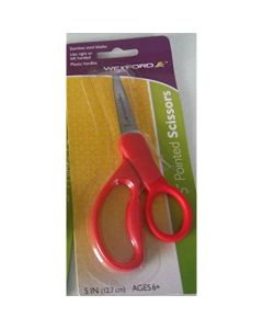 Wexford 5"" Pointed Scissors (Red)