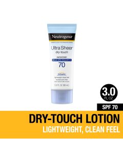 Neutrogena Ultra Sheer Dry-Touch Sunscreen Lotion, SPF 70 Face Sunblock, 3 fl oz"