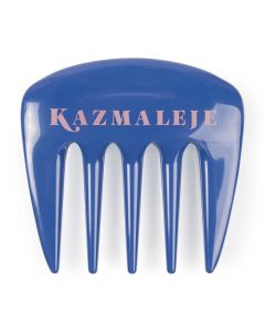 KAZMALEJE Kurls Plus Wide Tooth Pick Hair Comb, Cobalt"