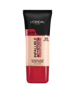 L'Oreal Paris Infallible Pro-Matte Liquid Foundation Makeup, 101 Classic Ivory, 1 fl oz"