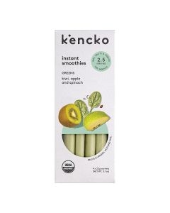 Kencko Greens Organic Instant Fruit & Veggie Smoothies, Powdered Drink Mix, .78 oz, 4 Pack"