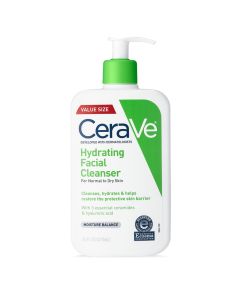 CeraVe Hydrating Facial Cleanser for Normal to Dry Skin, Daily Face Wash for Dryness, 16 fl oz."