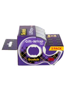 Scotch Gift Wrap Tape, 3/4 in. x 300 in., 3 Dispensers"