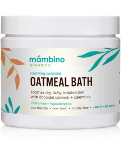 Organic Colloidal Oatmeal Bath Soak, 6 Oz Oatmeal Powder for Dry, Anti-Itch, Bath Products for Adults Bath, Kids-Bath, or Baby-Bath by Mambino Organics"