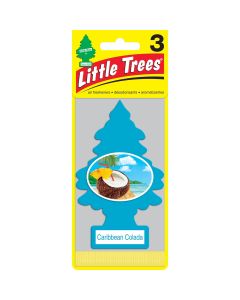 Little Trees Auto Air Freshener, Hanging Card, Caribbean Colada Fragrance 3-Pack"