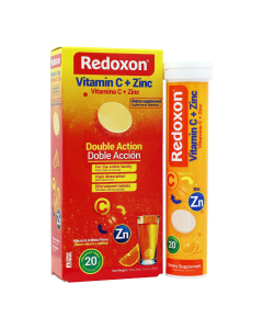 Redoxon Vitamin C & Zinc Effervescent Tablets to Help Strengthen Immune System, Unisex,  20 Count"