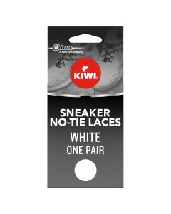 KIWI Sneaker No-Tie Shoe Laces, White, One Size Fits All (1 Pair)"