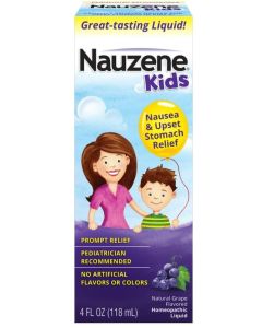 Nauzene Kids Upset Stomach & Nausea Relief Liquid, Grape, 4 Ounce"