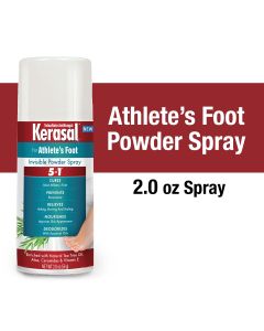 Kerasal 5-in-1 Athlete's Foot Invisible Powder Spray, Athlete's Foot Spray, 2 oz"