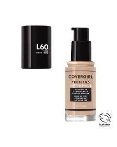 COVERGIRL TruBlend Matte Made Liquid Foundation, L60 Light Nude, 1 fl oz, Moisturizing Foundation"