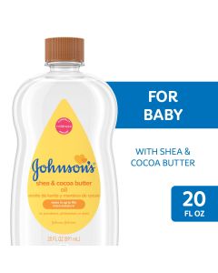 Johnson's Baby Body Moisturizing Oil with Shea & Cocoa Butter, 20 oz"